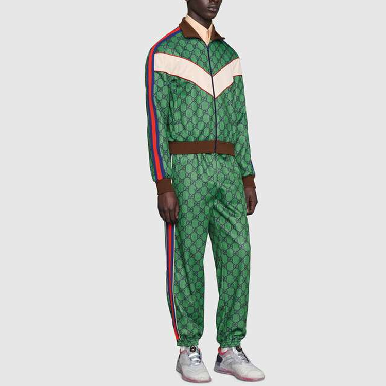 GUCCI Gg Jersey Zip Jacket With Web - POIZON
