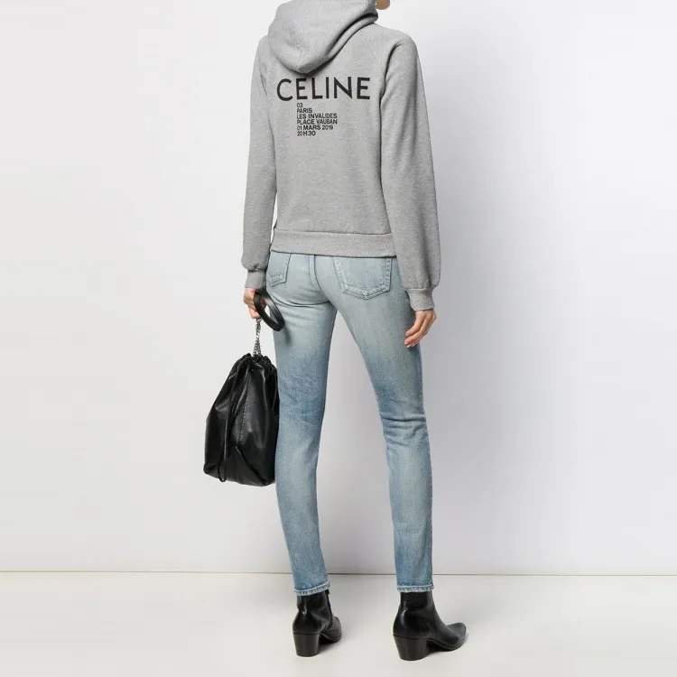 CELINE Sweatshirts Women's Light Gray-1