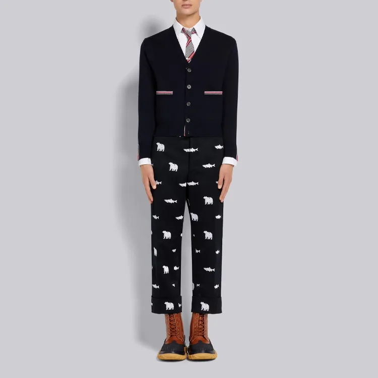 THOM BROWNE· SS21 Sweater Men's Blue Black-3