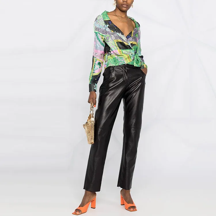 VERSACE Barocco Patchwork Print Cropped Silk Shirt 'Multicolor'-1