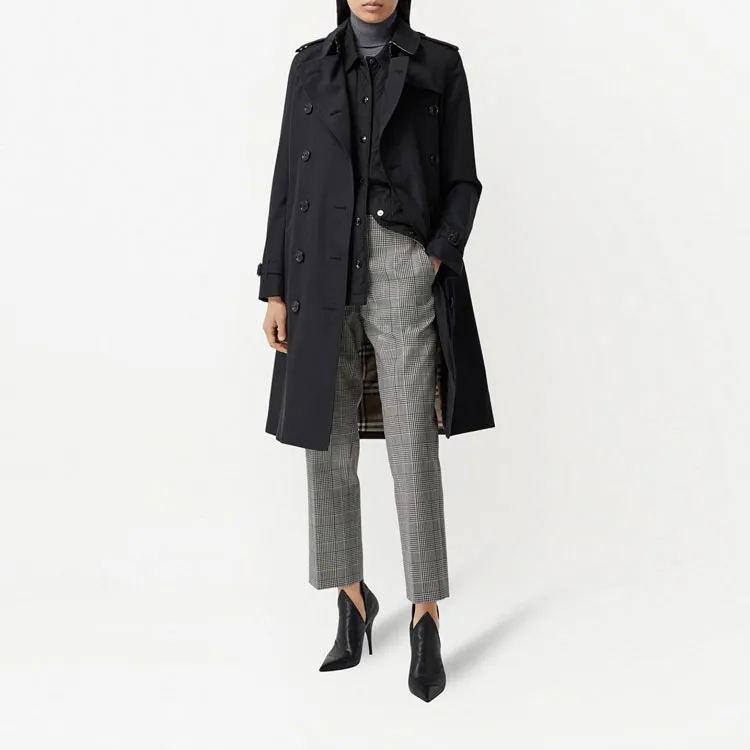 Burberry Trench Coats Women's Blue-1