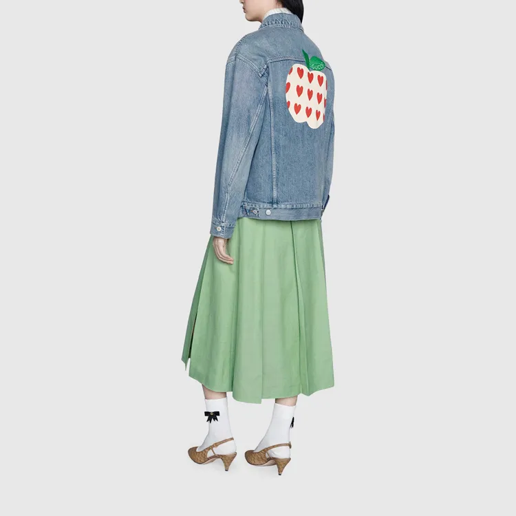 GUCCI Denim Jacket Women's Blue-5