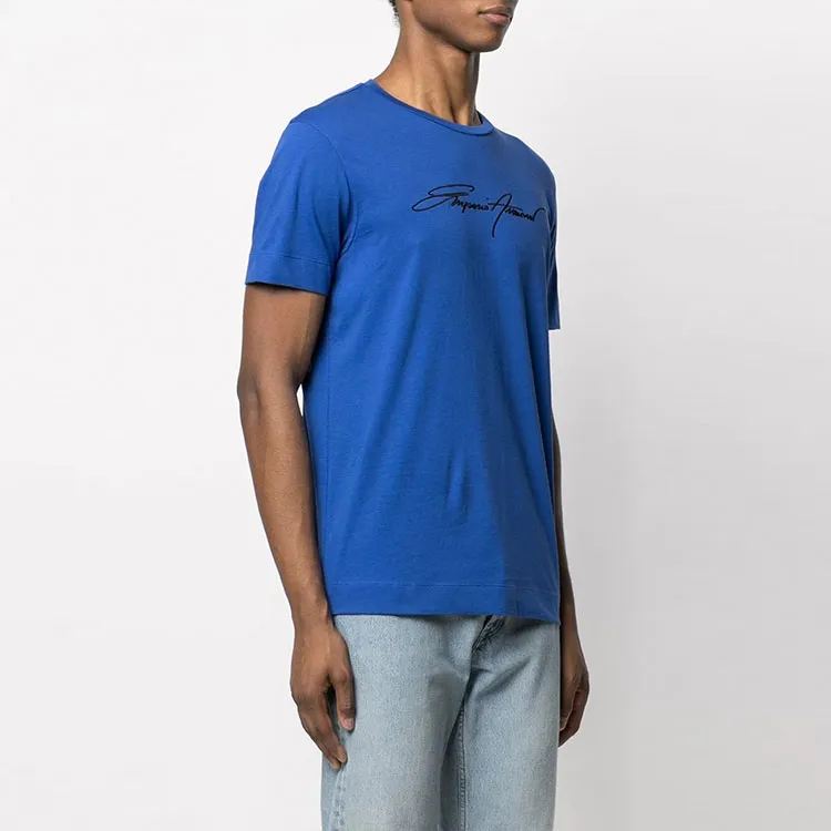 EMPORIO ARMANI T Shirts Men Blue-3