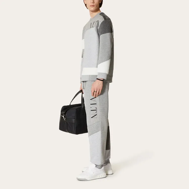 Valentino FW21 Knitted Sports Pants Men's Gray-3