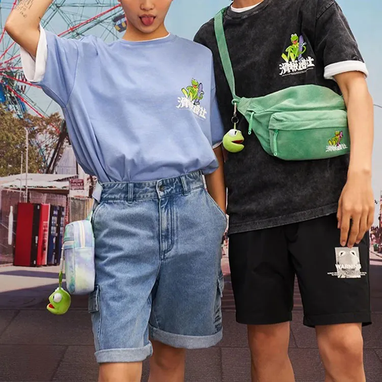 LiNing x Disney Denim Shorts Men's Blue-3