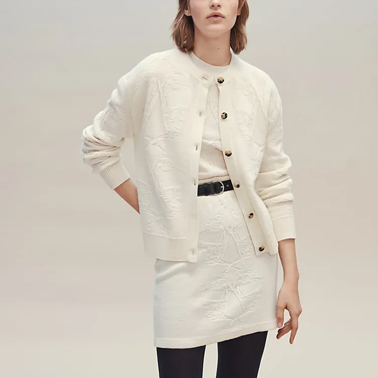 HERMES FW21 Cashmere Sweater Women's White-2