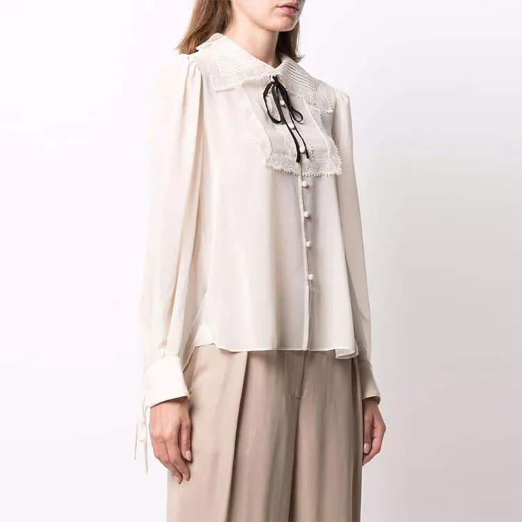 Self portrait Shirts Women's Apricot-4