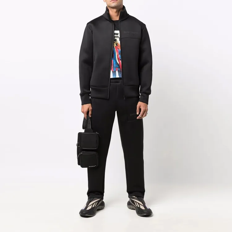 Team Wang X PALM ANGELS Knitted Sweatpants Men Black-1