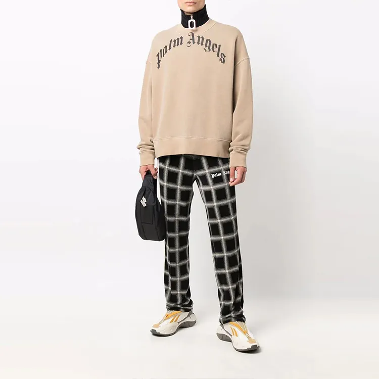 PALM ANGELS Curved Logo Crewneck-2