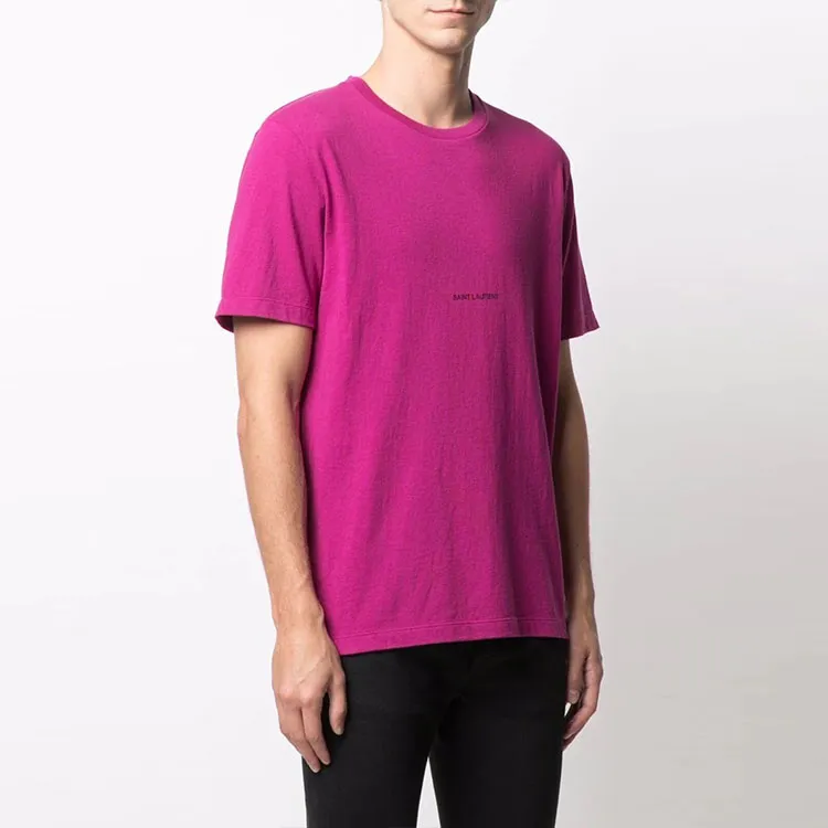SAINT LAURENT T Shirt Men's Rose Red-1