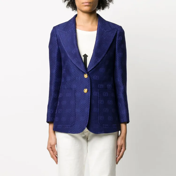 GUCCI Jacquard knit Monogram Blazer-1