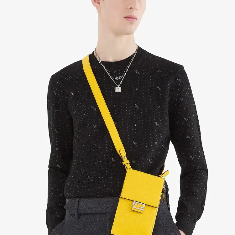 FENDI Ff Logo Velvet Sweatshirt-2