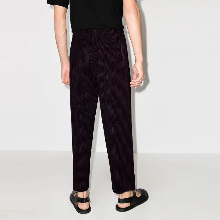 Homme Plissé Issey Miyake Casual Pants Men Black-2
