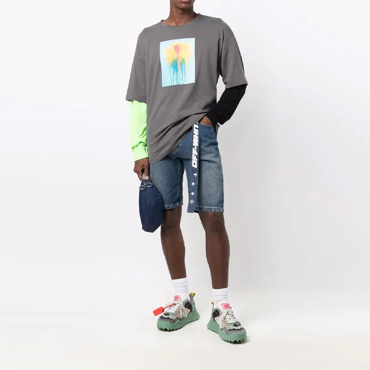OFF WHITE Graphic Print Layered Longsleeve Shirt-1