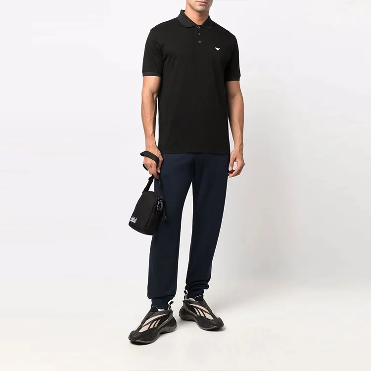 EMPORIO ARMANI Mercerised Piqué Polo Shirt With Micro Eagle-5