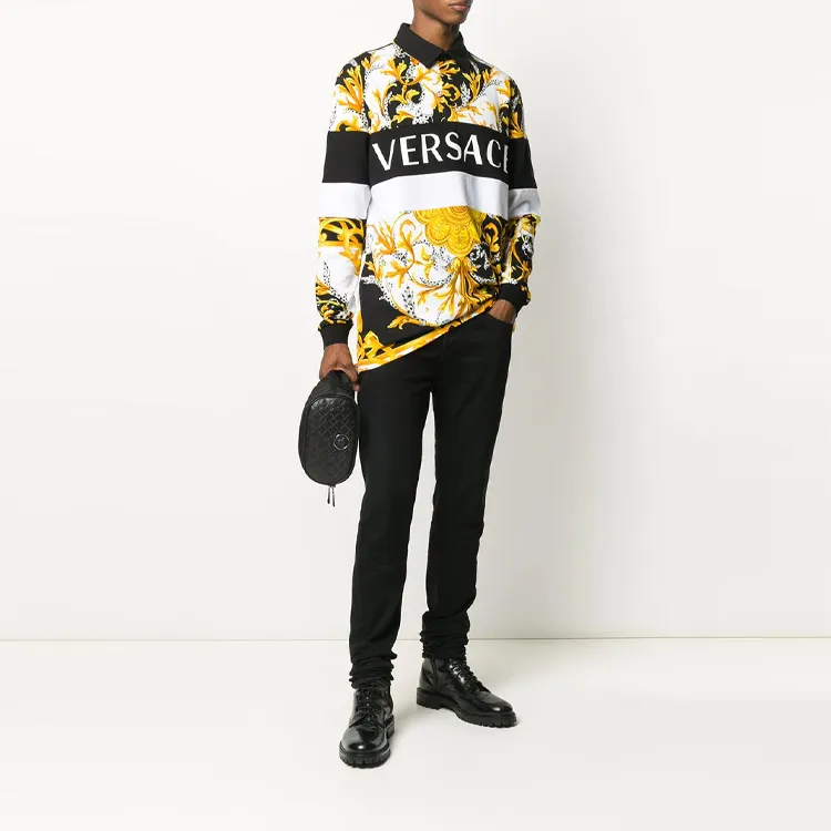 VERSACE Polo Shirts Unisex Yellow-1