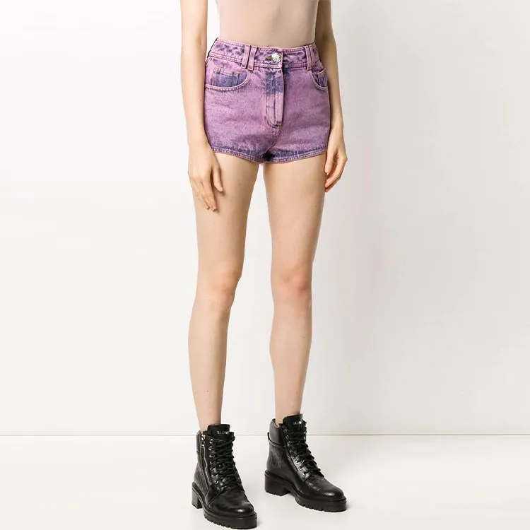 BALMAIN Denim Shorts Women's Purple-1