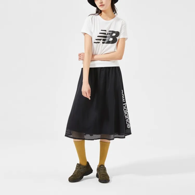 New Balance Set in Sleeve T Shirt Women's White-2