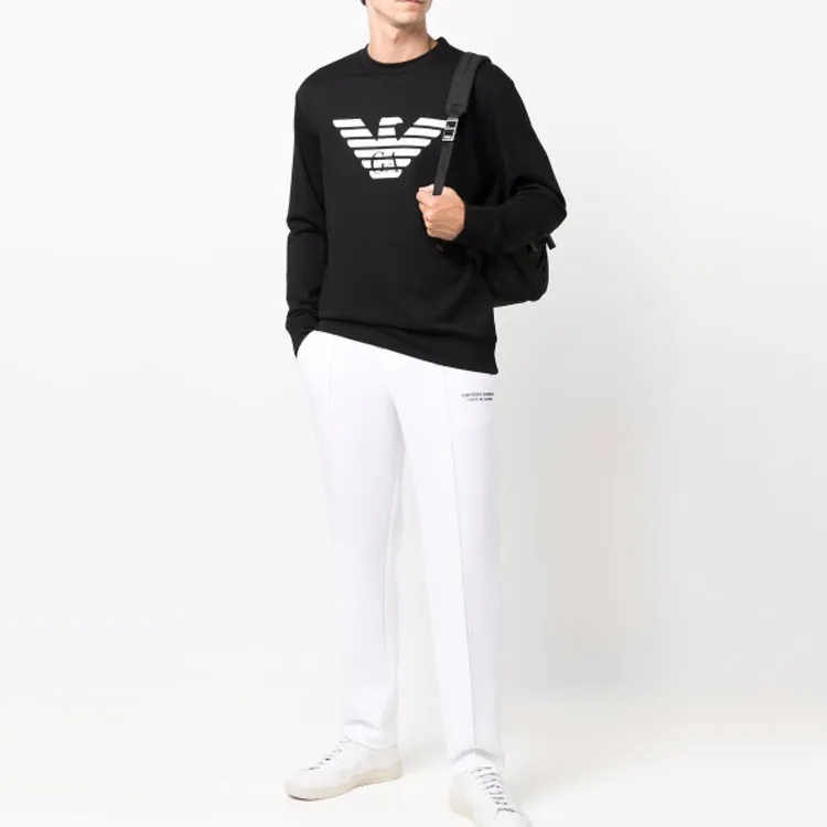 EMPORIO ARMANI Logo-print Cotton Sweatshirt-4