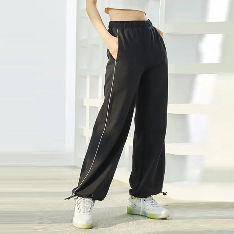 LINING Sports Fashion Collection Knitted Sweatpants Women's Black-3