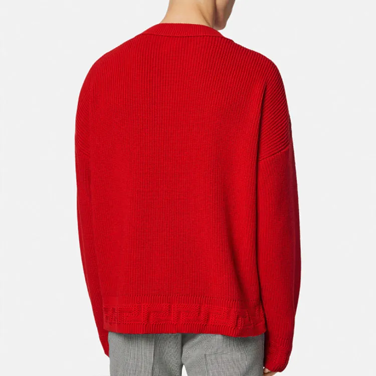 VERSACE Fitted Knitwear Men's Red-3
