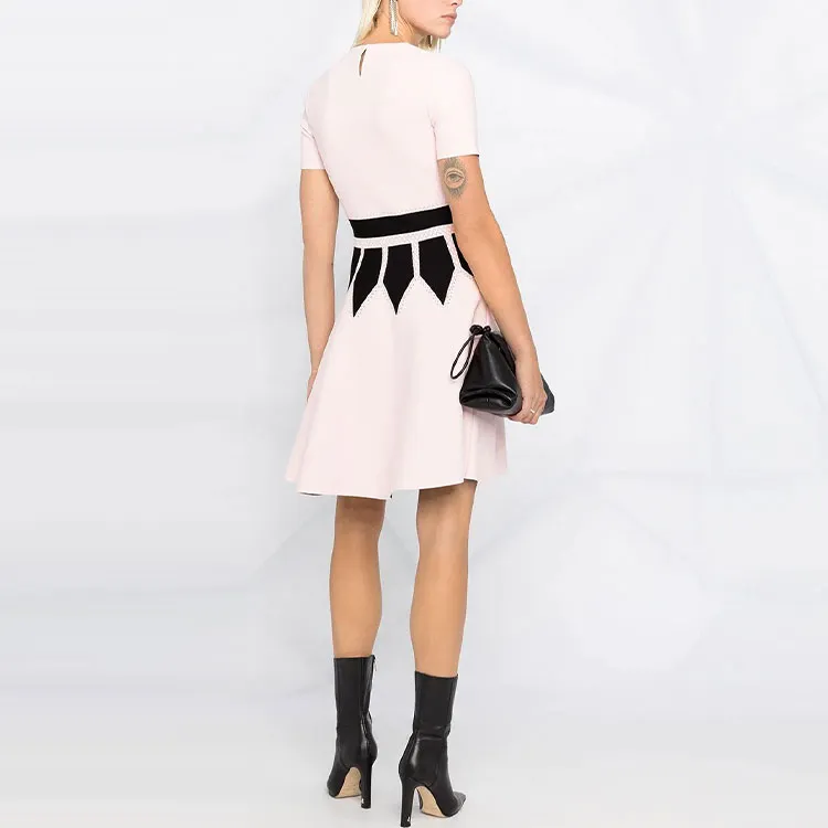 Alexander McQueen Short Sleeved Dresses Women's Pink-2
