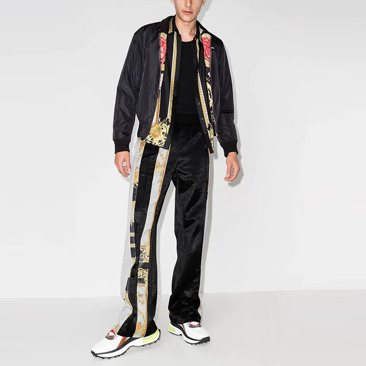 VERSACE Knitted Sweatpants Men's Black-1