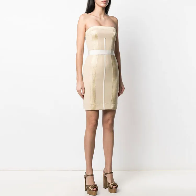 MOSCHINO Sleeveless Dresses Women's Yellow-1