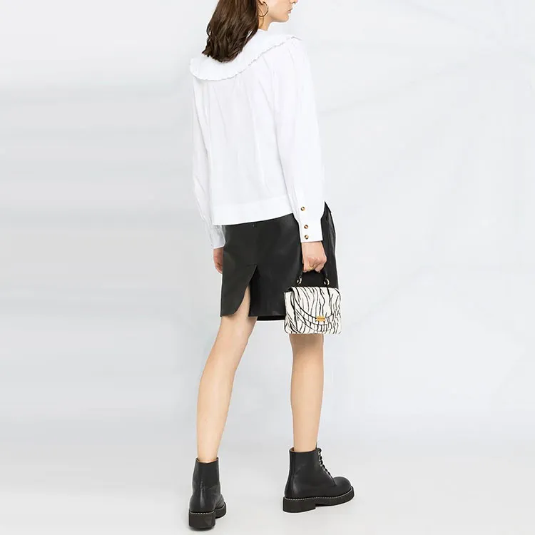 GANNI Oversized collar Buttoned Blouse-3
