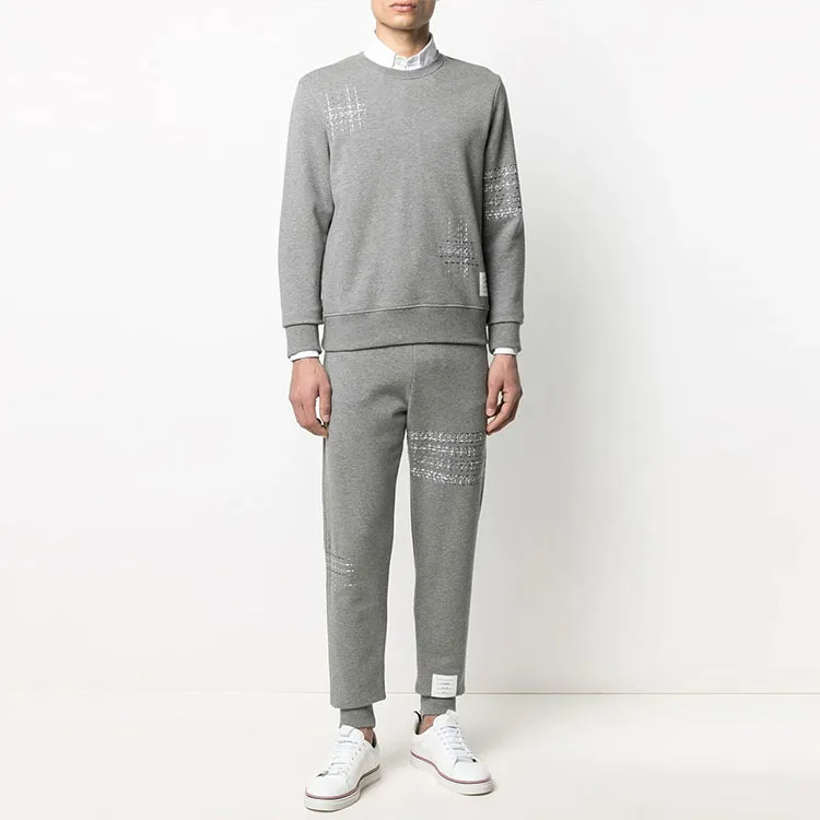 THOM BROWNE Knitted Sweatpants Men Medium Gray-1