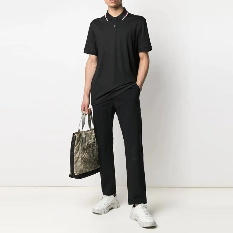 HUGO BOSS Short Sleeved Polo Shirt Men's Black-4