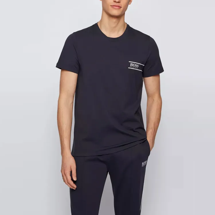 HUGO BOSS Pullover Short Sleeved T Shirts Men's Dark Blue-2
