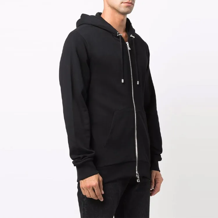 BALMAIN Zipped Printed Hoodie-4