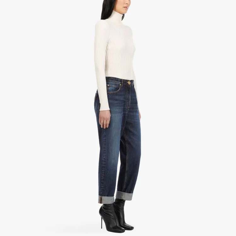 BALMAIN Jeans Women's Dark Blue-4