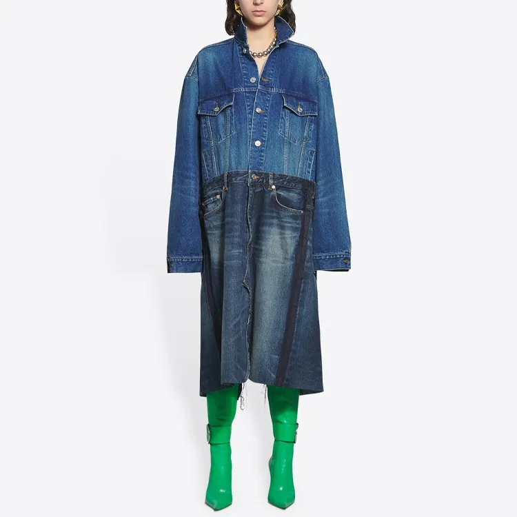 Balenciaga FW21 Long Sleeved Dresses Women's Blue-3