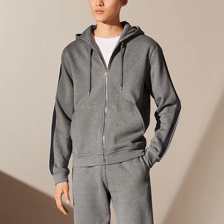 HERMES Sweatshirts Men Gray-2