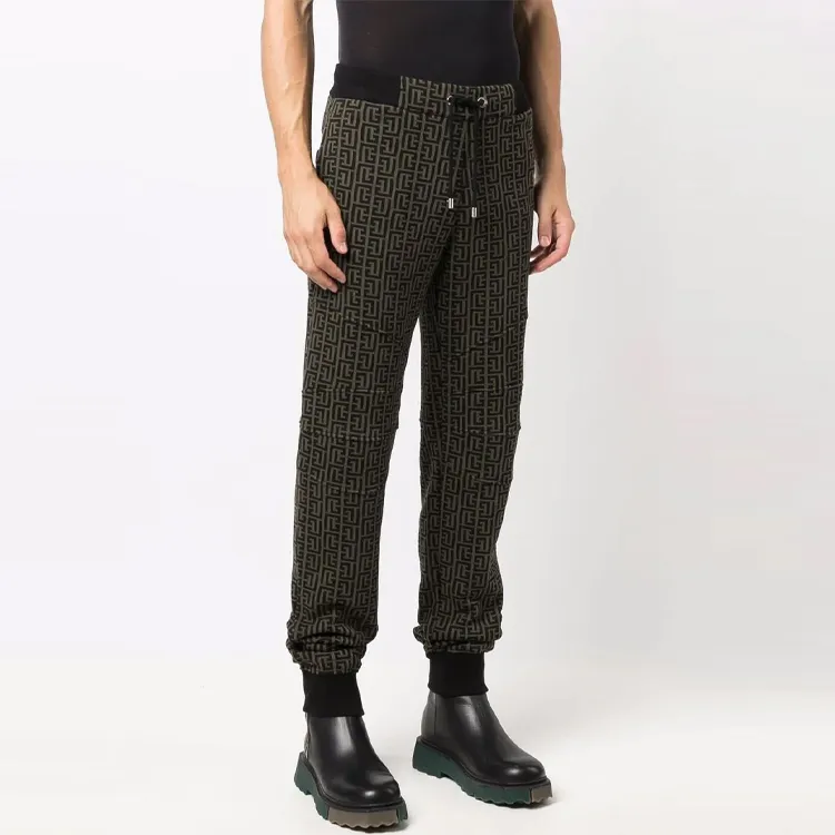 BALMAIN Monogram Drawstring Track Pants-1