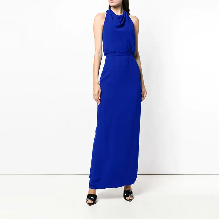 VERSACE Sleeveless Dresses Women's Blue-1