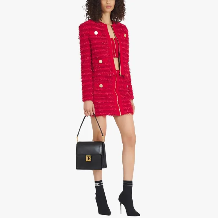 BALMAIN Jackets Women's Red-1