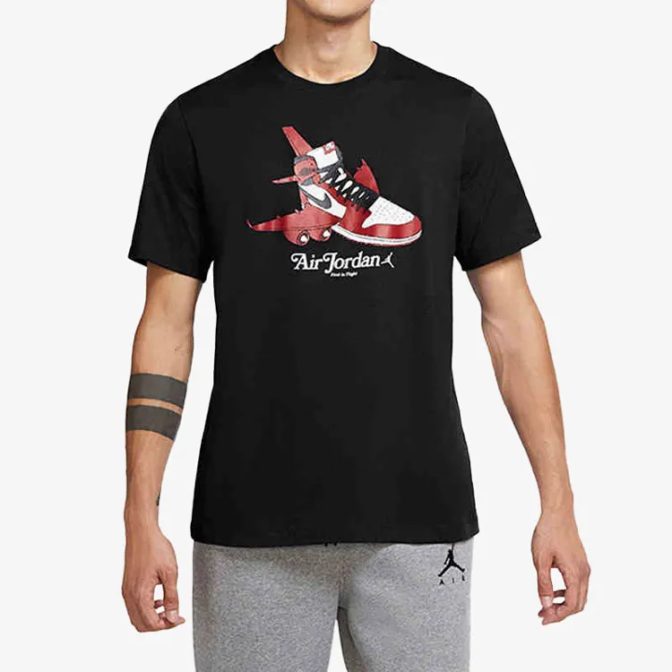 Jordan T Shirts Men Black-2