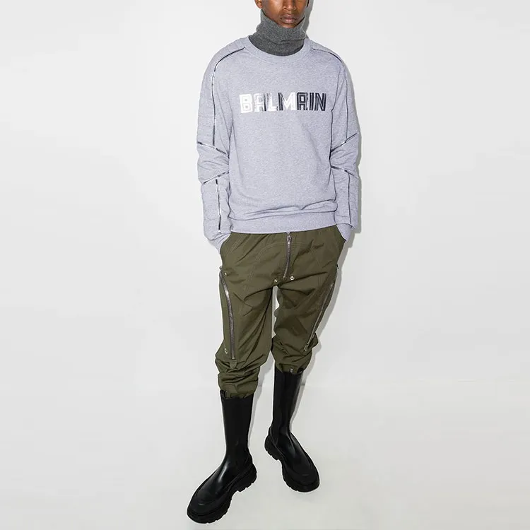 BALMAIN Crewneck With Embossed Logo-1