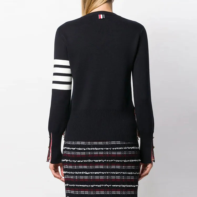 THOM BROWNE 4 Bar Crewneck Knitted Jumper-2