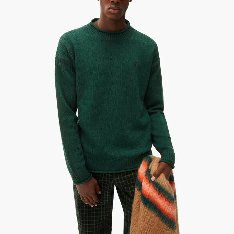 KENZO Loose Fit Knitwear Men's Dark Green-5