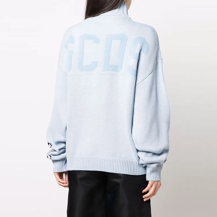 GCDS FW21 Loose Fit Sweater Women's Blue-3