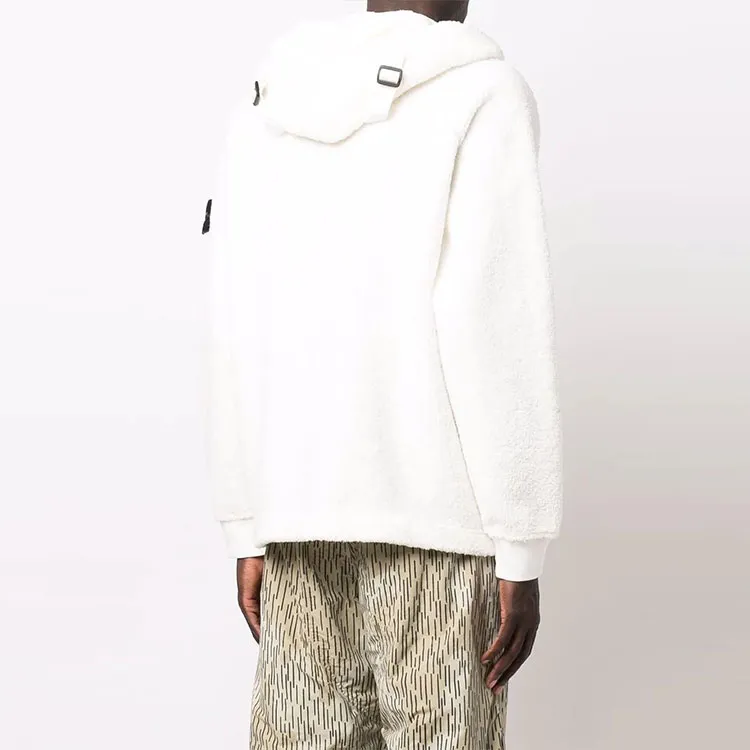 STONE ISLAND FW21 Velvet feel Coat Men's White-3