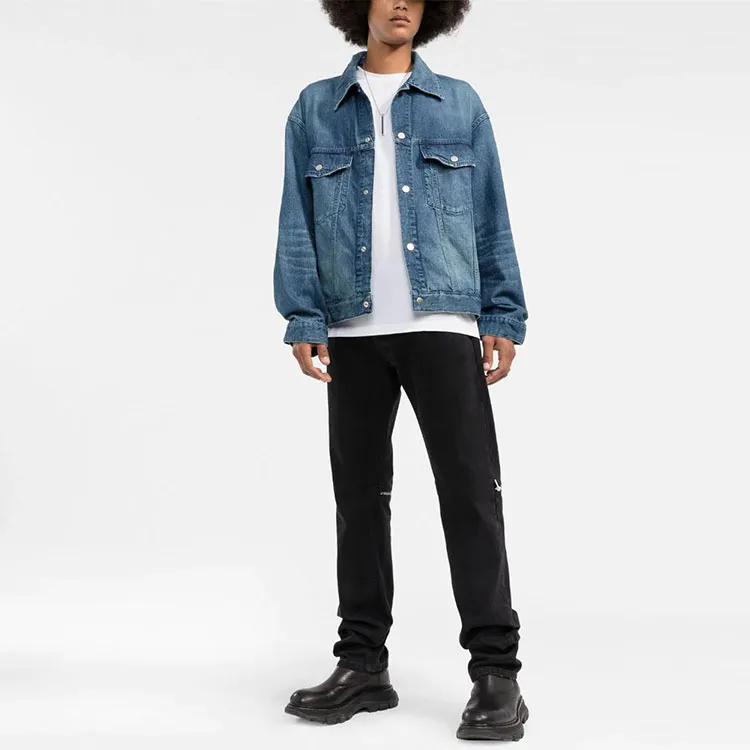 AMBUSH Denim Jackets Men Blue-1