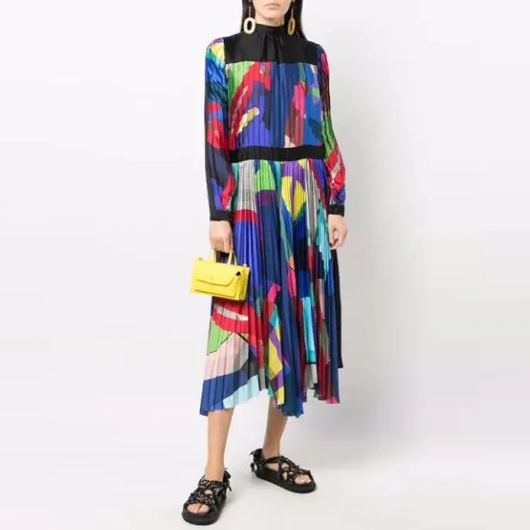 Sacai Long-Sleeved Dresses Women's Multicolor-2