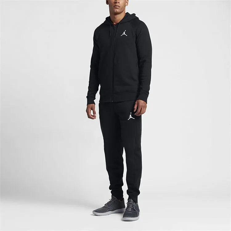 Jordan Embroidered Knit Jackets Men Black-3