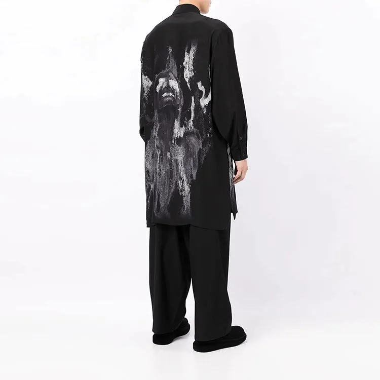Yohji Yamamoto Printed Coat-2