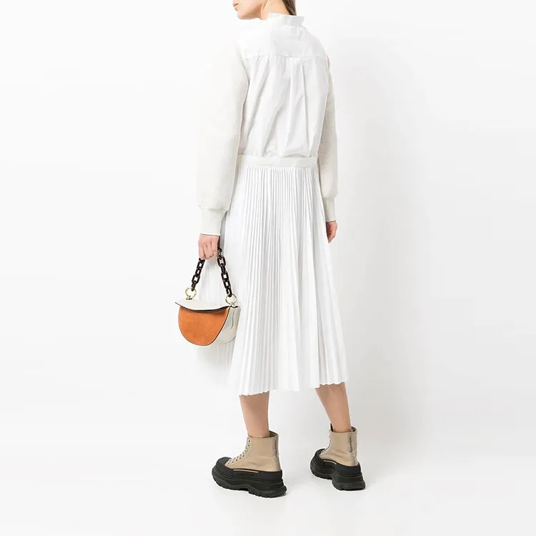 Sacai Long-Sleeved Dresses Women's White-3